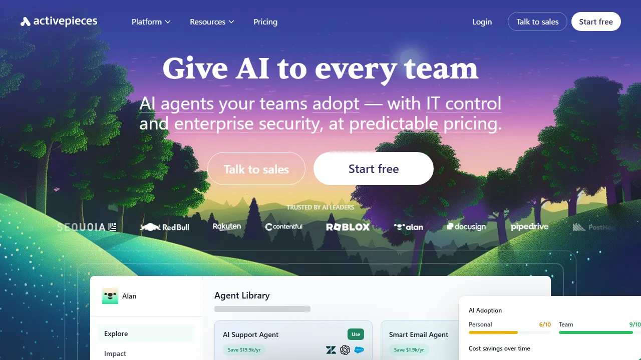 Activepiecesのスクリーンショット