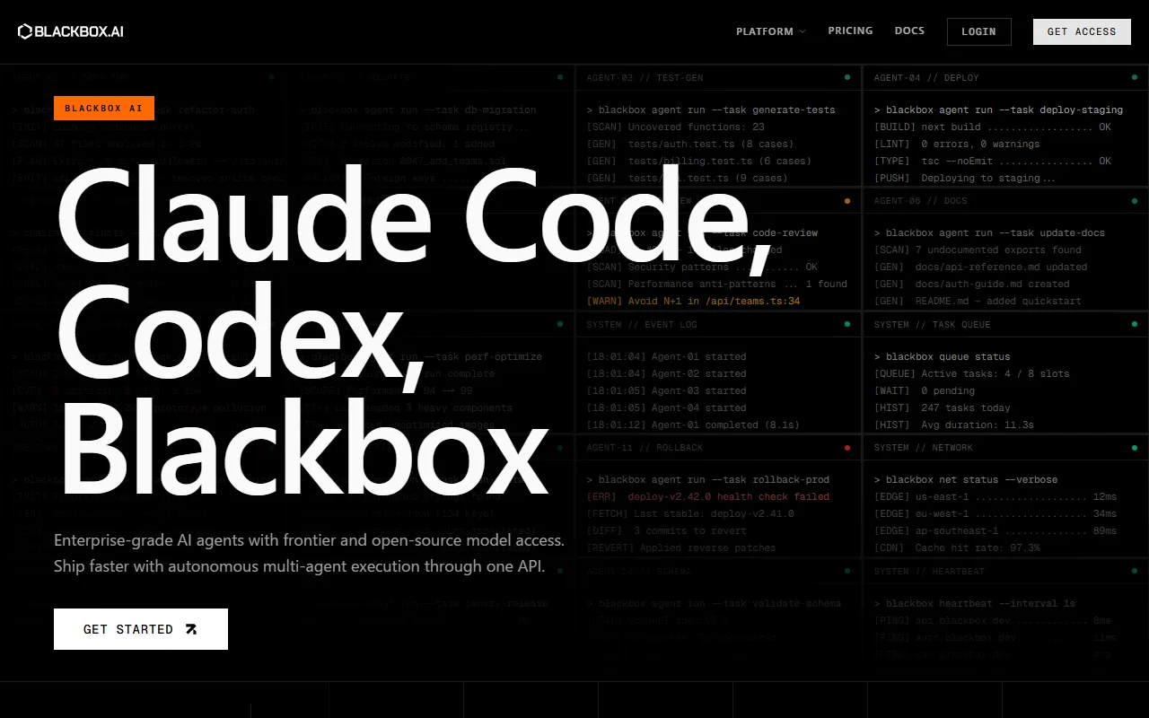 Blackbox AIのスクリーンショット