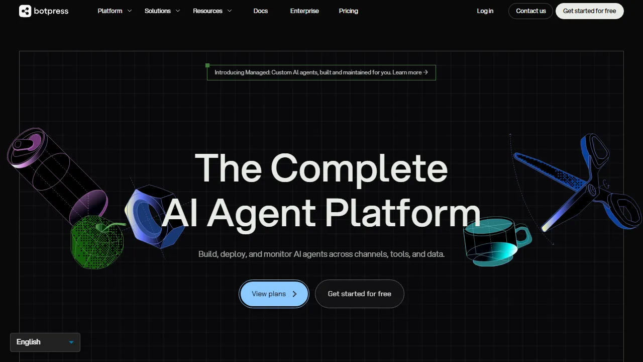 Botpressのスクリーンショット