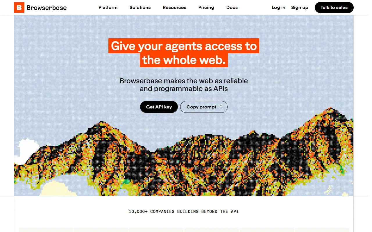 Browserbaseのスクリーンショット
