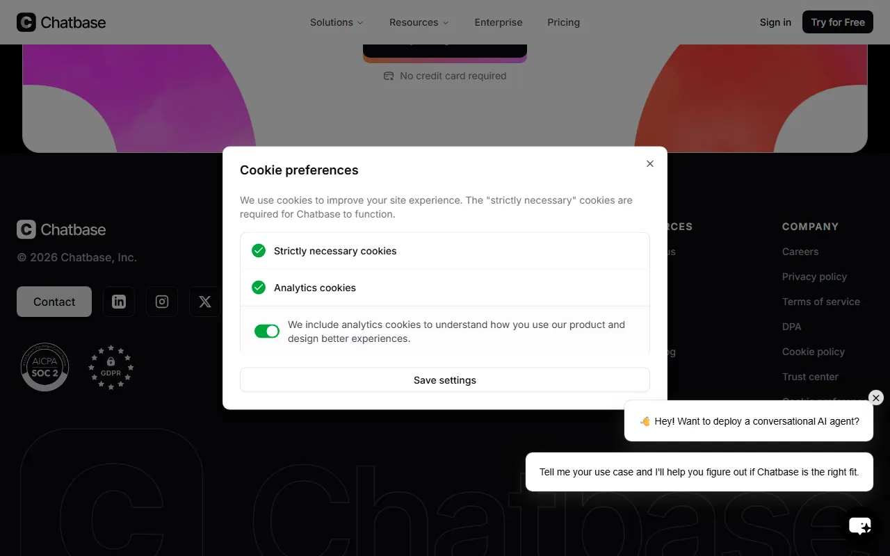 Chatbaseのスクリーンショット