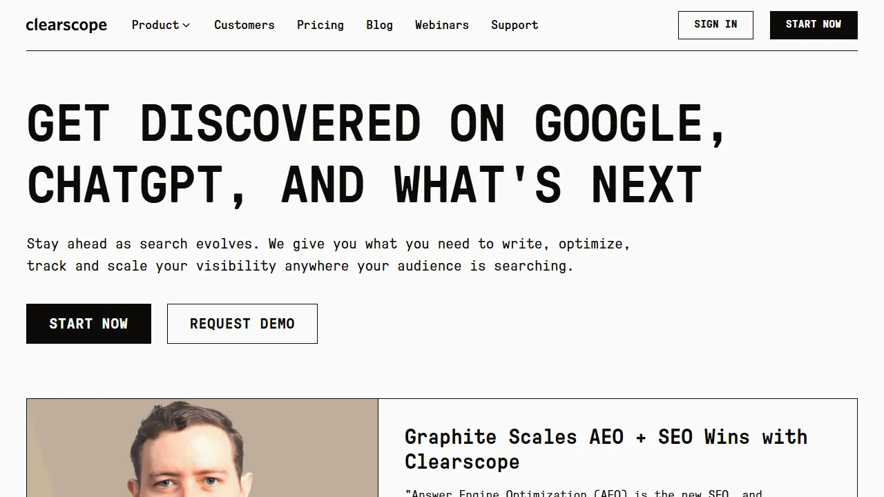 Clearscopeのスクリーンショット