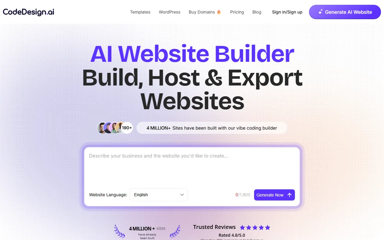 CodeDesign.aiのスクリーンショット