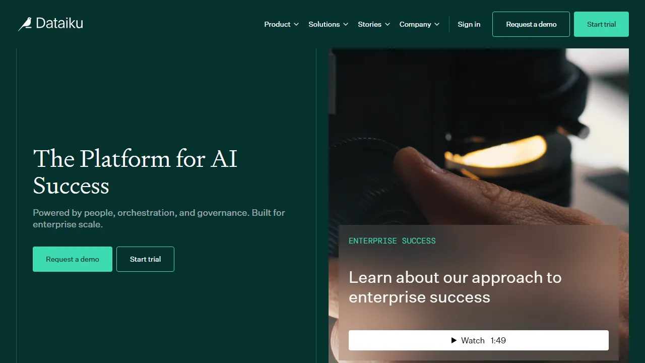 Dataikuのスクリーンショット