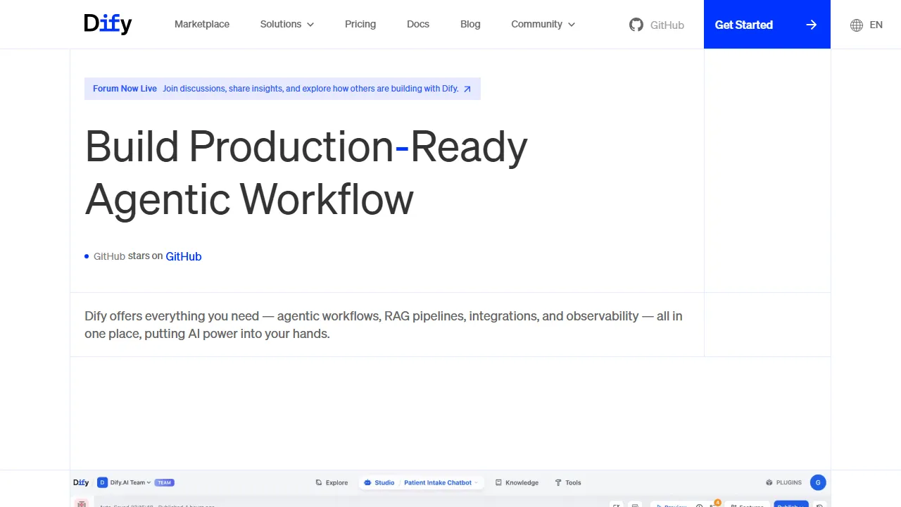 Difyのスクリーンショット
