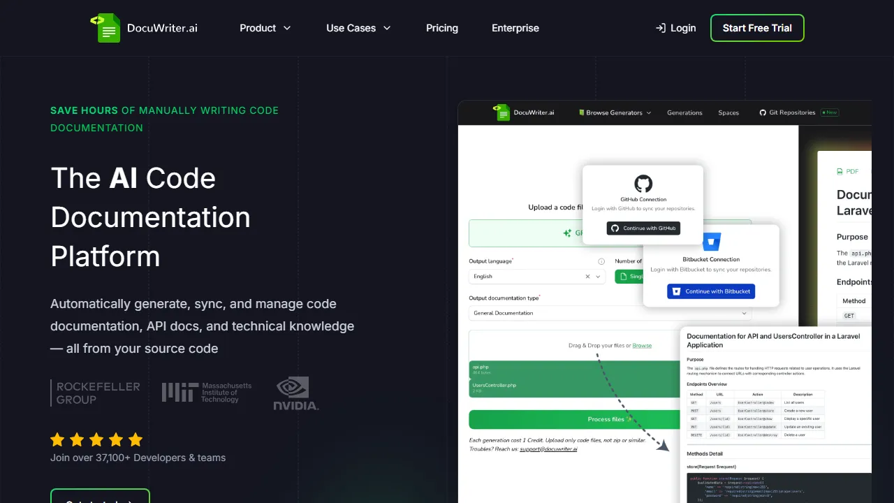 Docuwriter.aiのスクリーンショット
