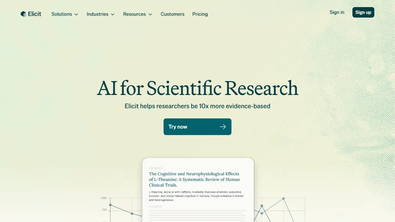 Elicitのスクリーンショット