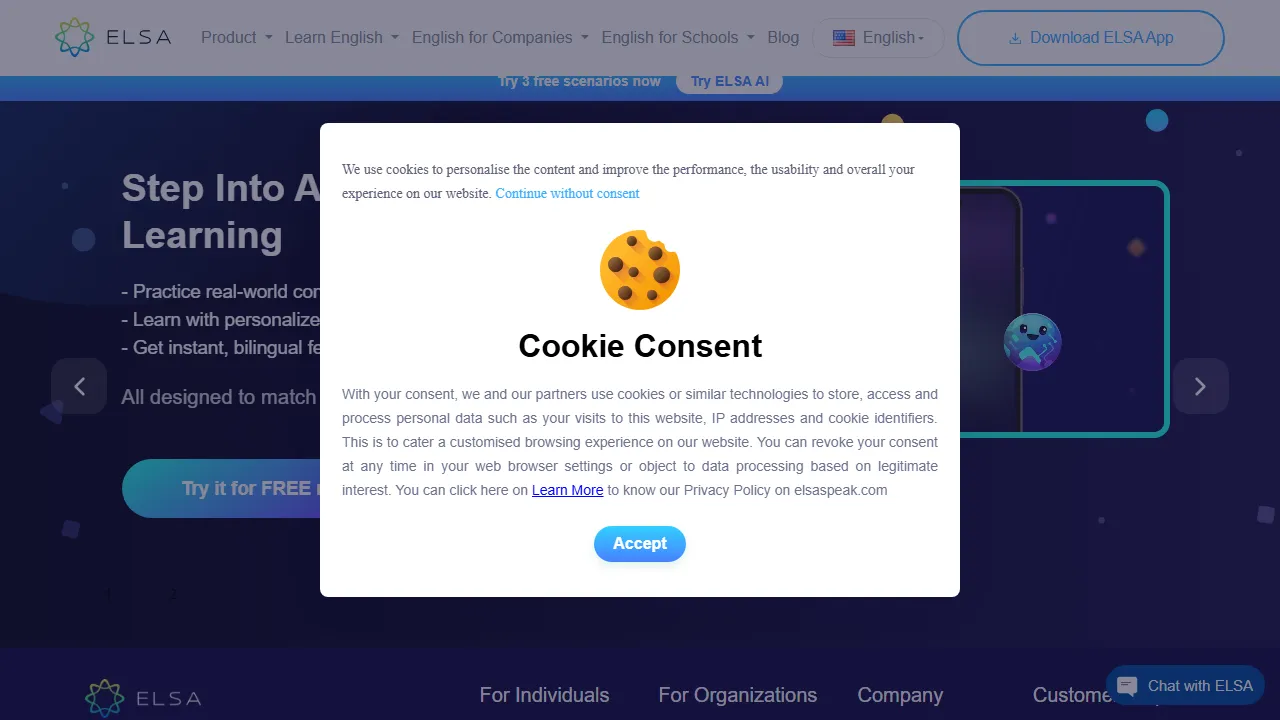 ELSA Speakのスクリーンショット
