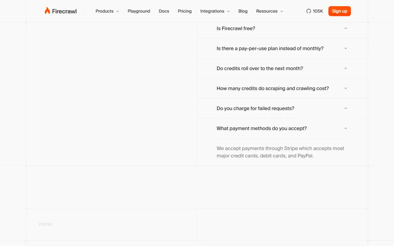 Firecrawlのスクリーンショット