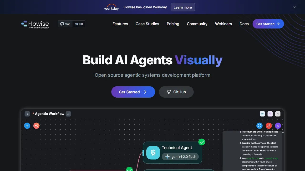 Flowiseのスクリーンショット