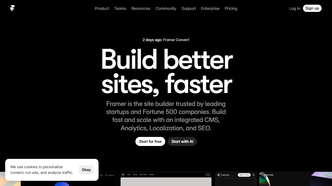 Framer AIのスクリーンショット