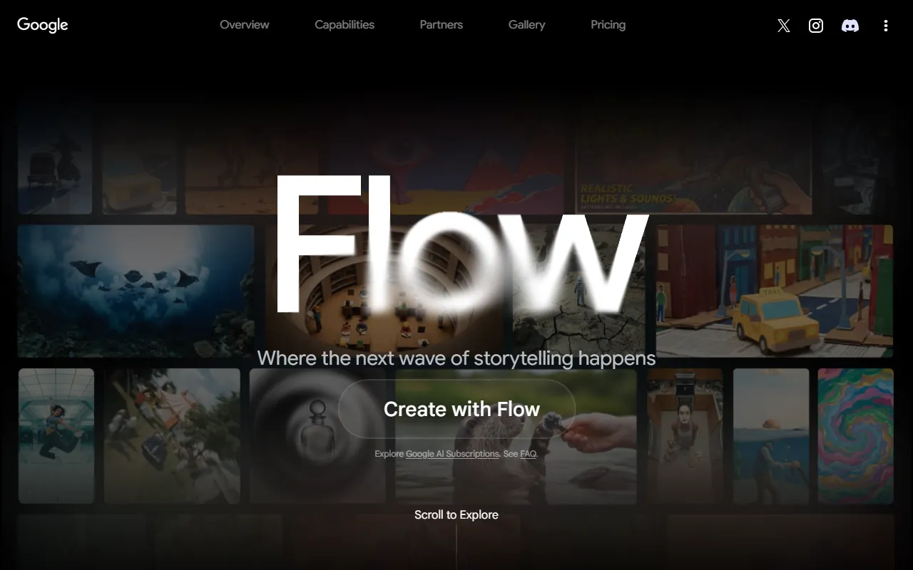 Google Flowのスクリーンショット