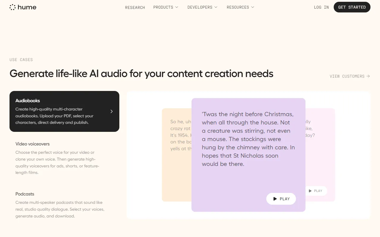 Hume AIのスクリーンショット
