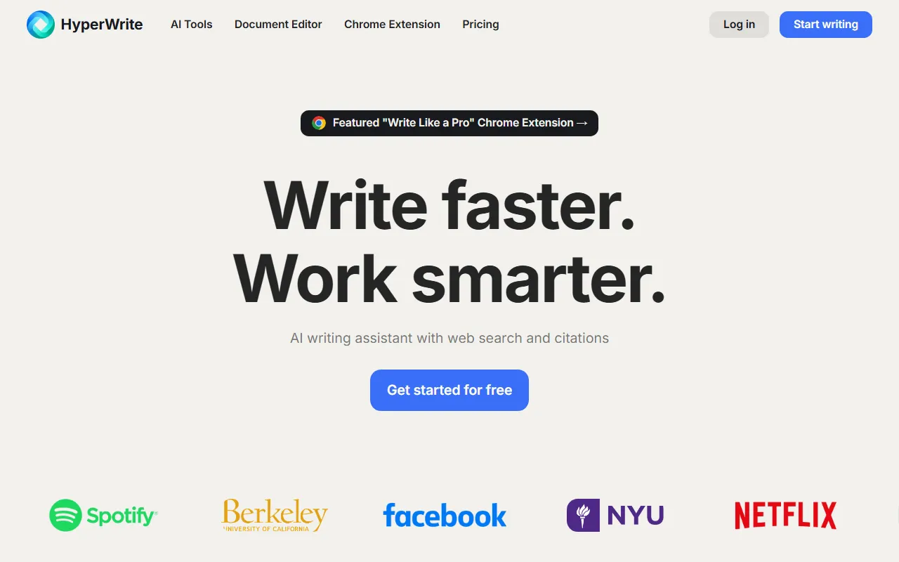 HyperWriteのスクリーンショット