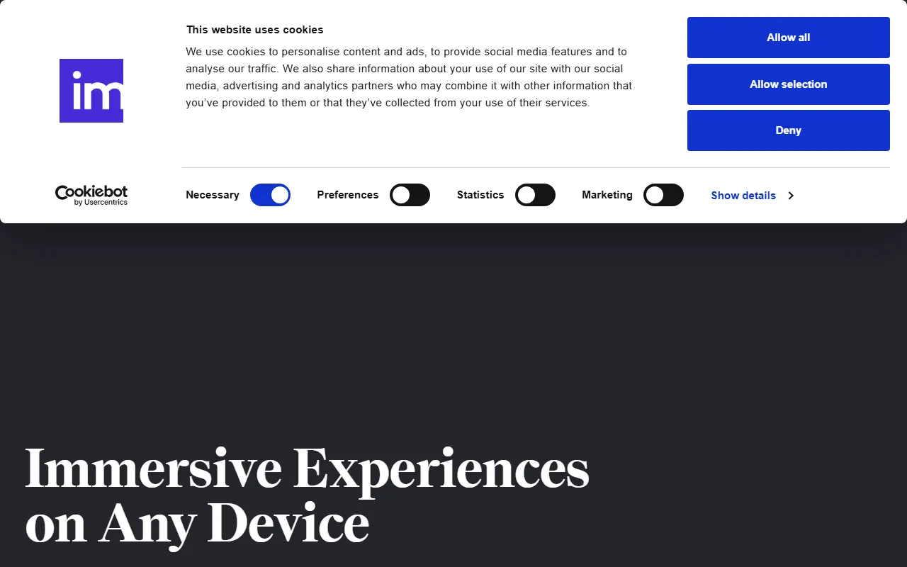 Immersity AIのスクリーンショット