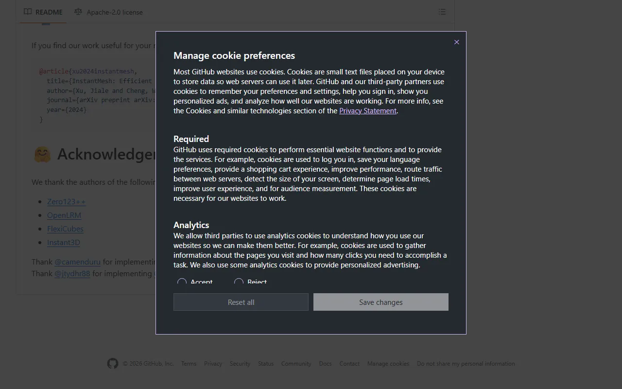 InstantMeshのスクリーンショット