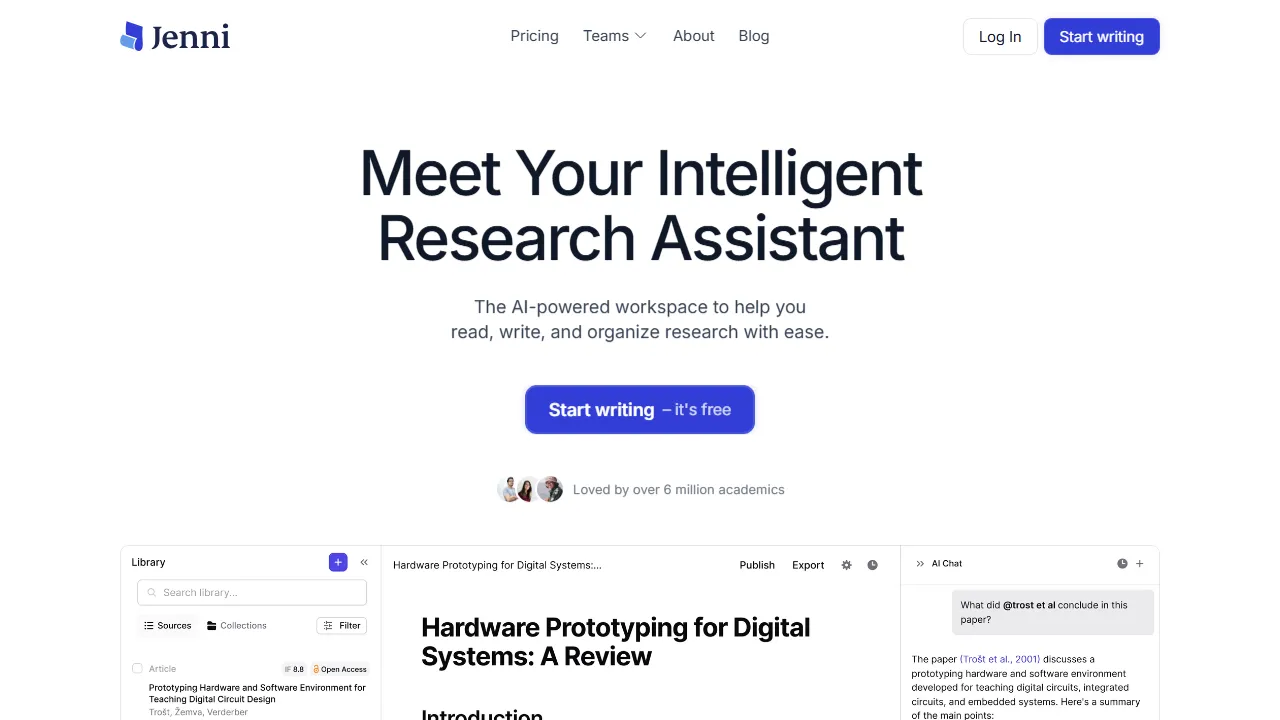 Jenni AIのスクリーンショット