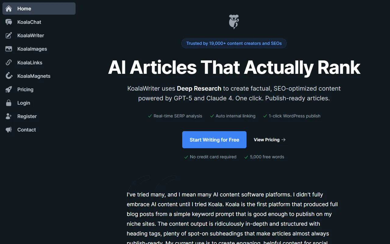 KoalaWriterのスクリーンショット