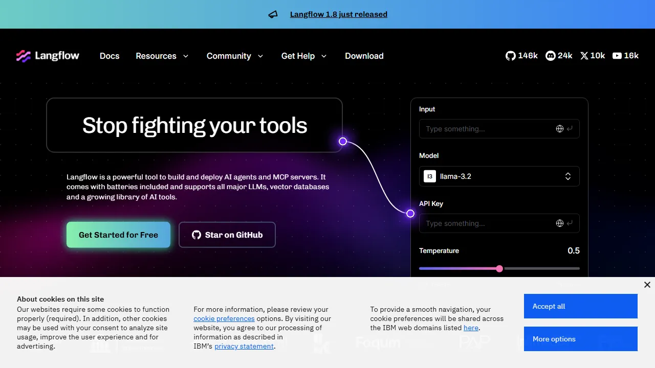 Langflowのスクリーンショット