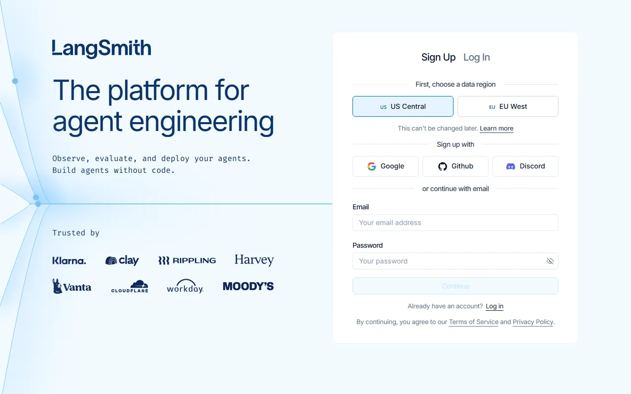 LangSmithのスクリーンショット