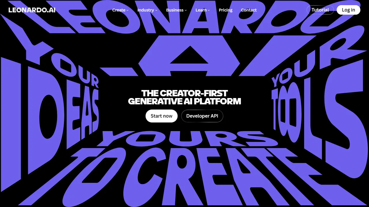 Leonardo AIのスクリーンショット