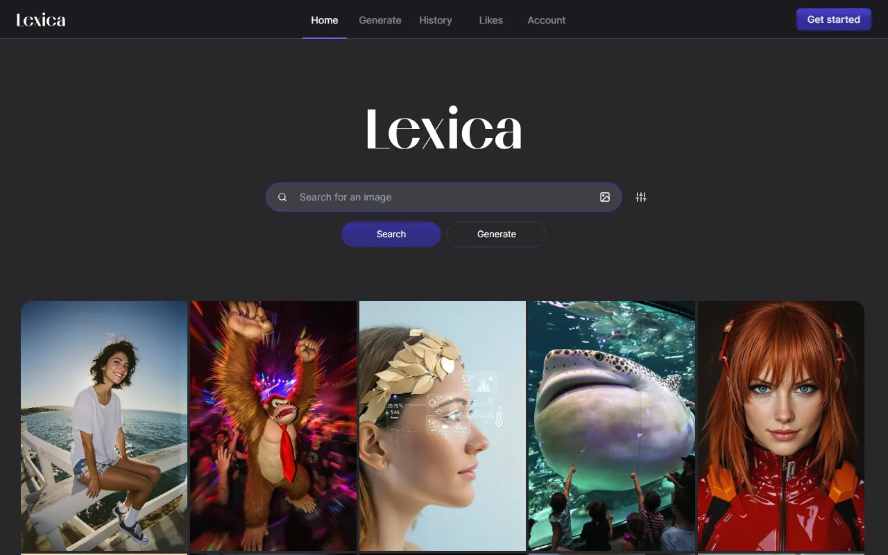 Lexicaのスクリーンショット