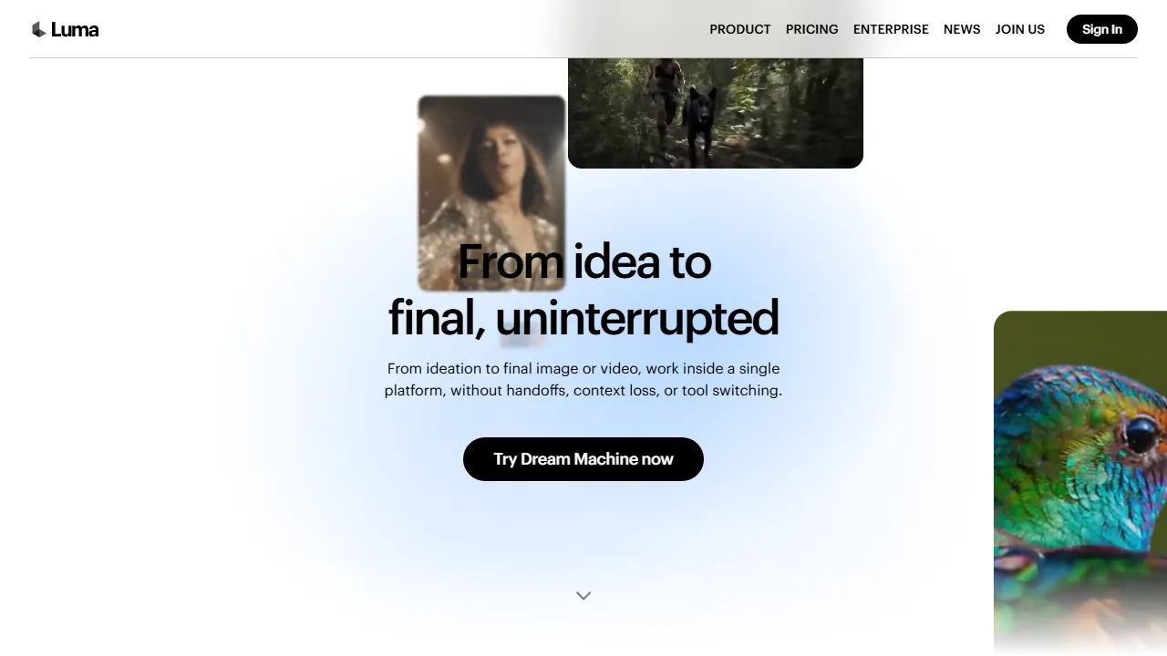 Luma Dream Machineのスクリーンショット