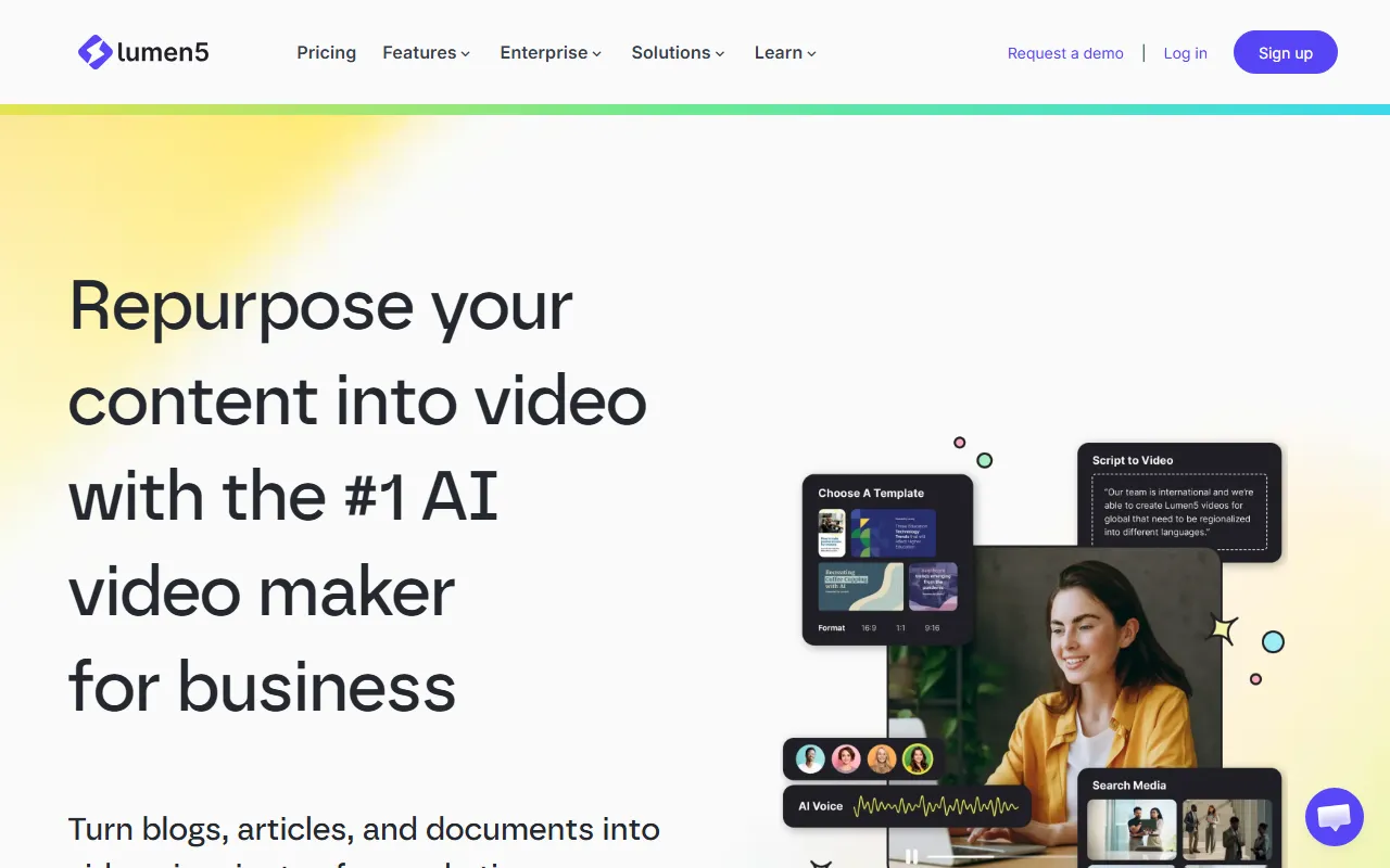 Lumen5のスクリーンショット