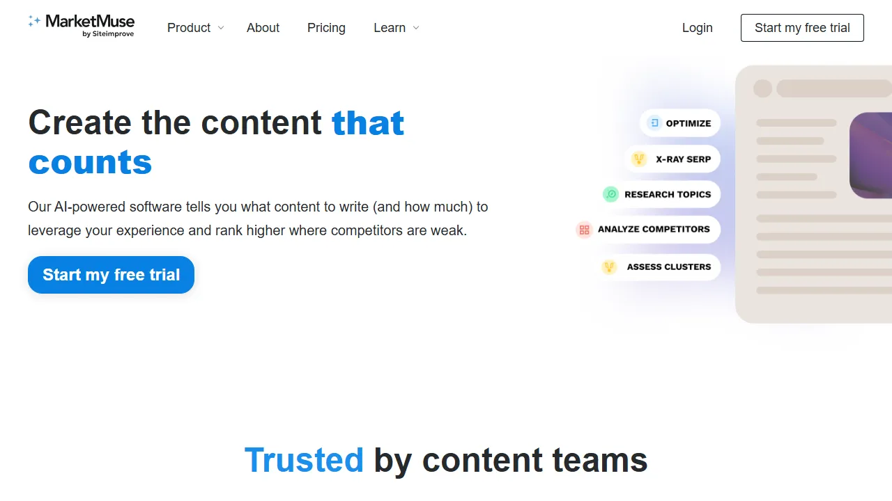 MarketMuseのスクリーンショット