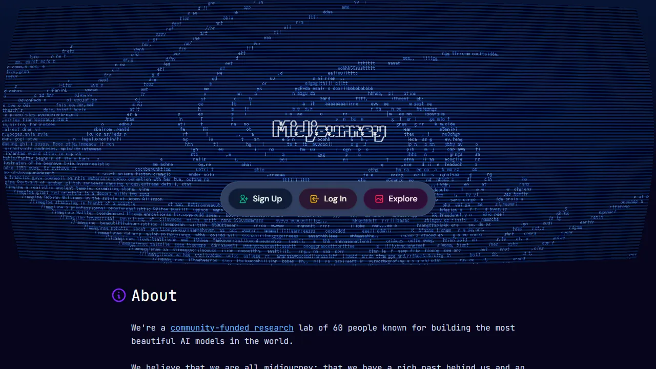 Midjourneyのスクリーンショット