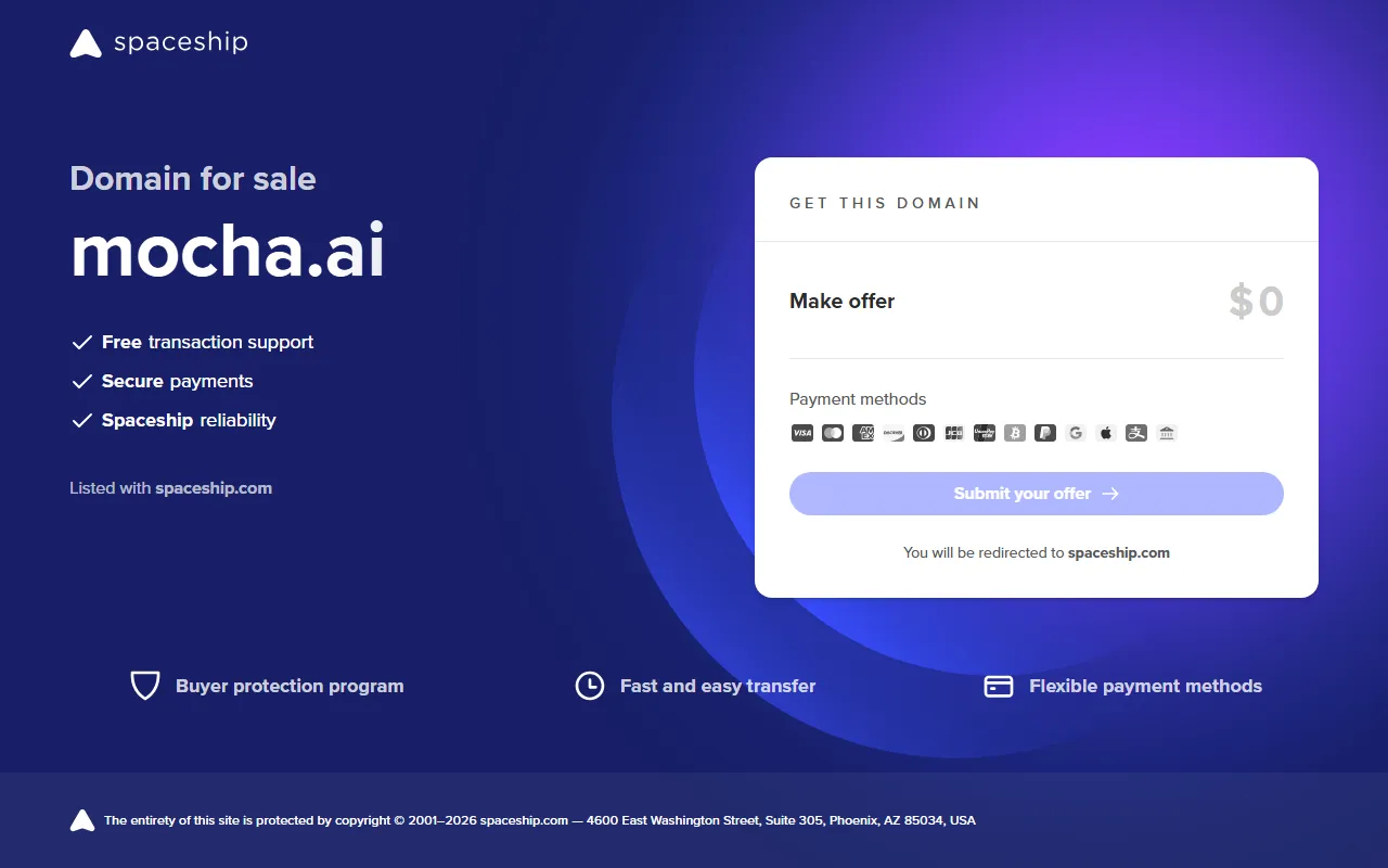 Mochaのスクリーンショット