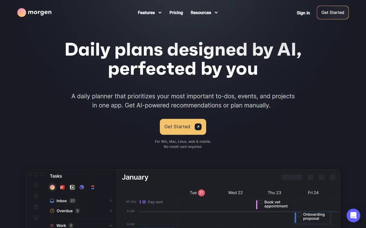Morgenのスクリーンショット