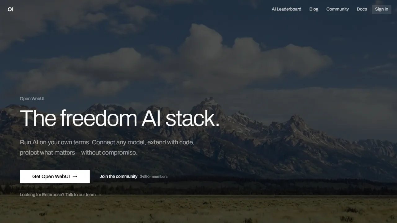 Open WebUIのスクリーンショット