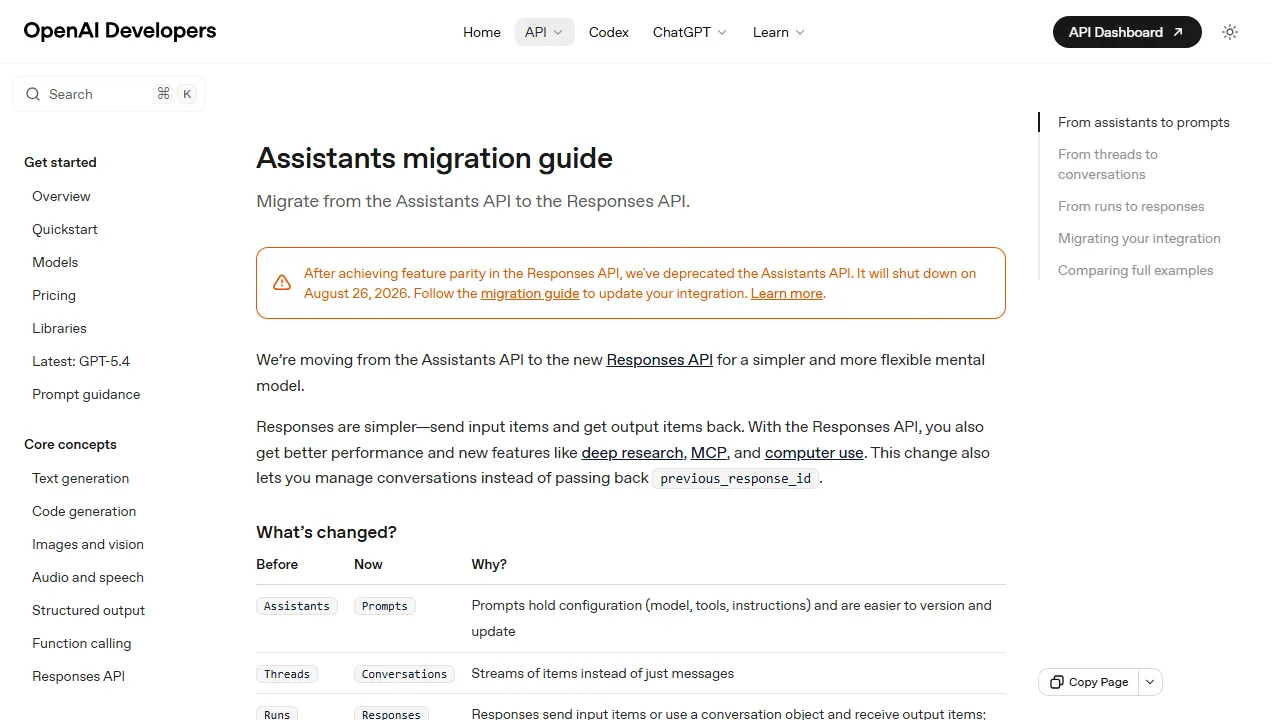 OpenAI Assistantsのスクリーンショット