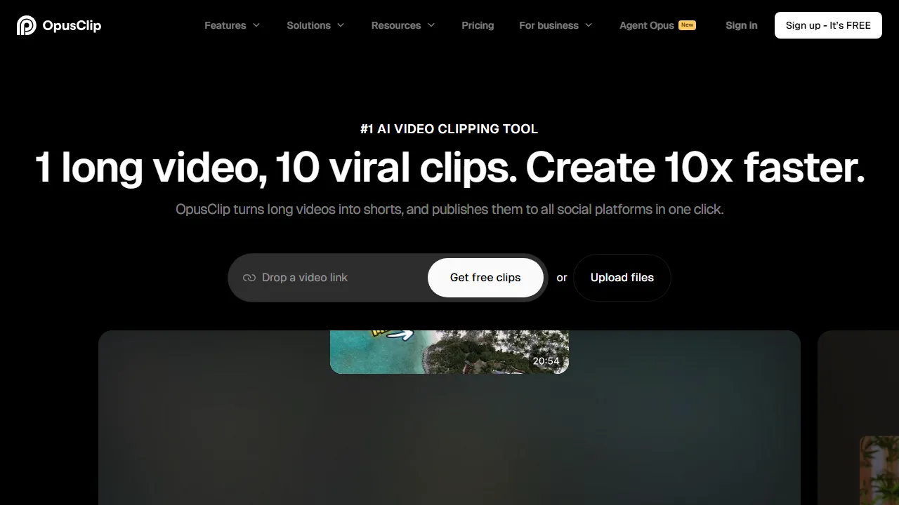 OpusClipのスクリーンショット