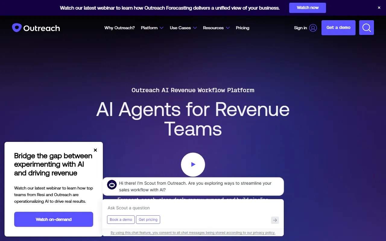 Outreach AIのスクリーンショット