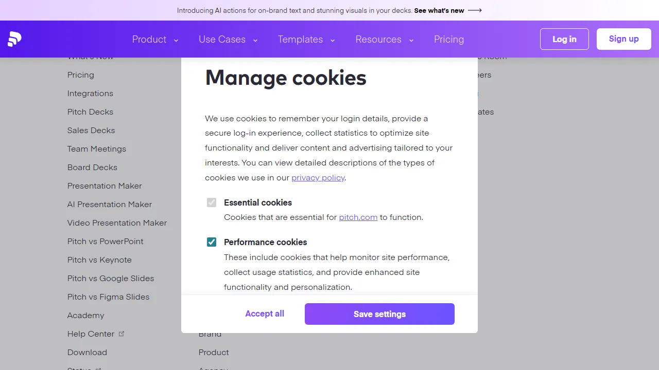 Pitchのスクリーンショット