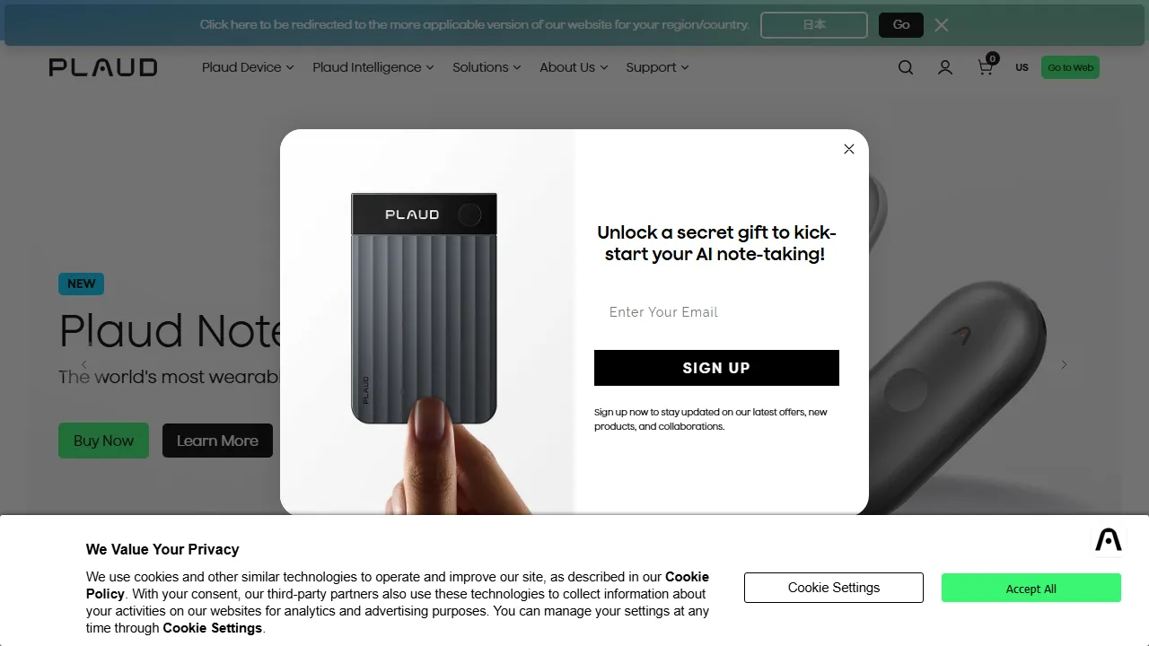Plaud Noteのスクリーンショット