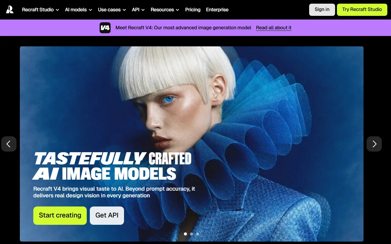 Recraft V4のスクリーンショット