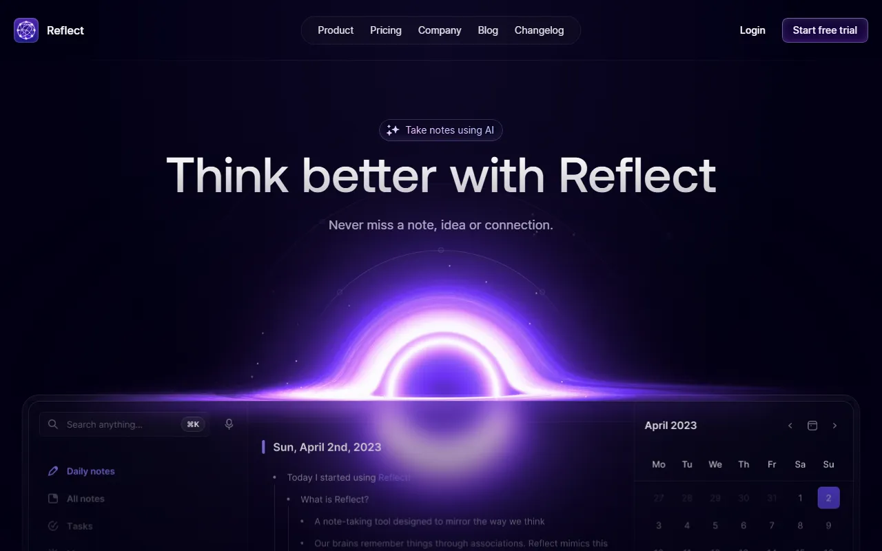 Reflectのスクリーンショット