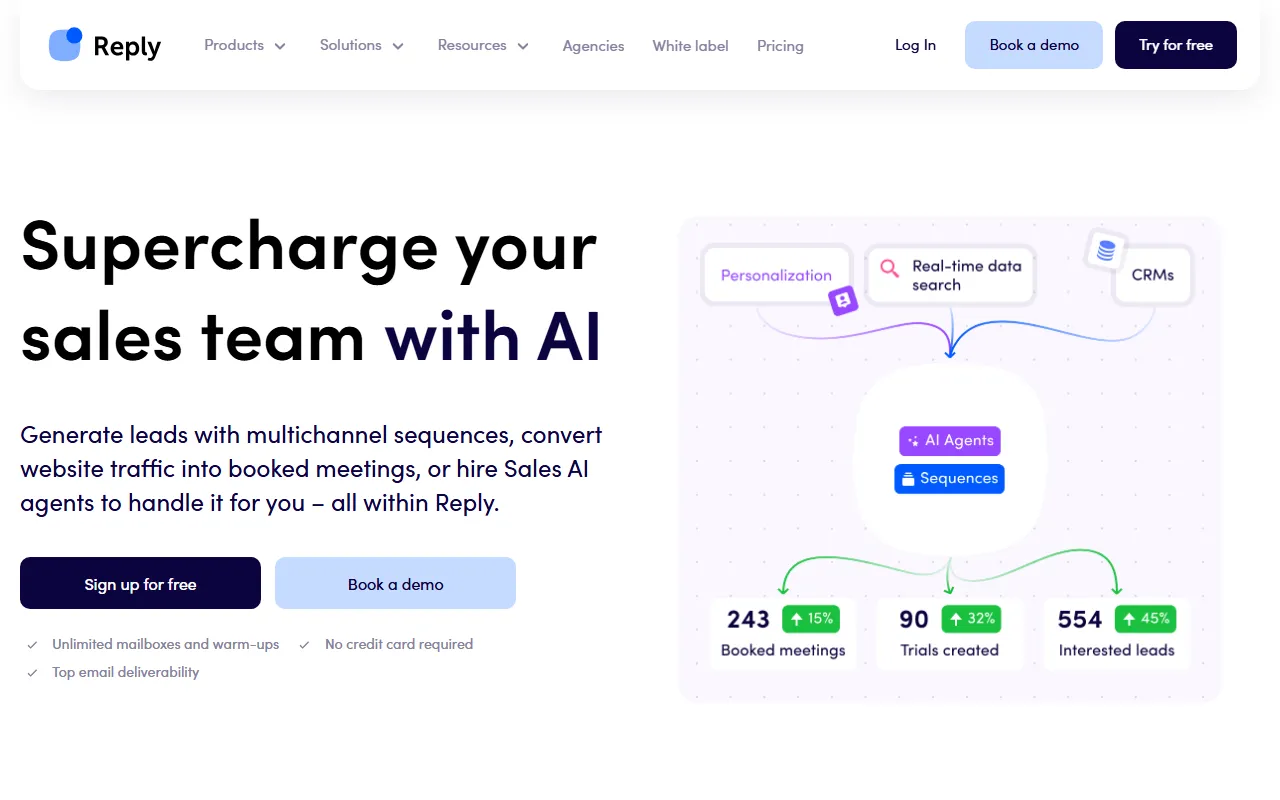 Reply.ioのスクリーンショット