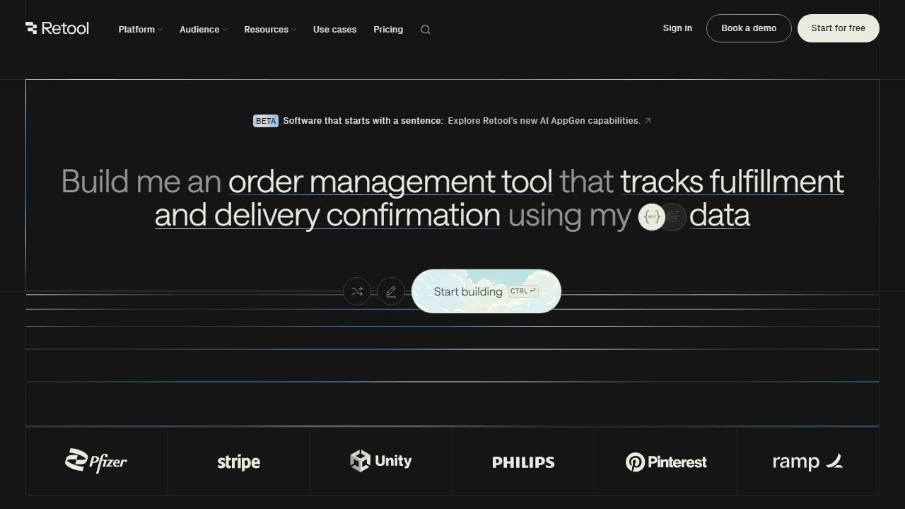 Retool AIのスクリーンショット