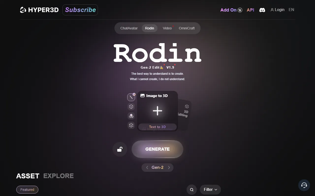 Rodin (Hyper3D)のスクリーンショット