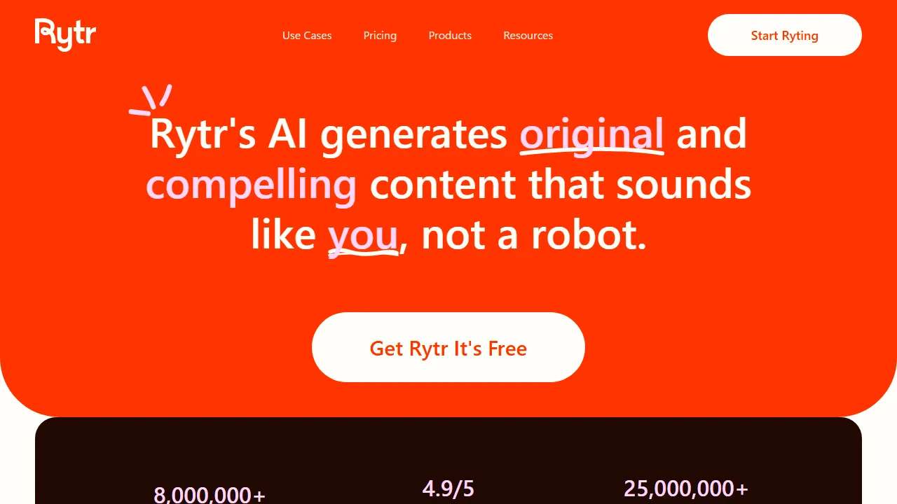 Rytrのスクリーンショット