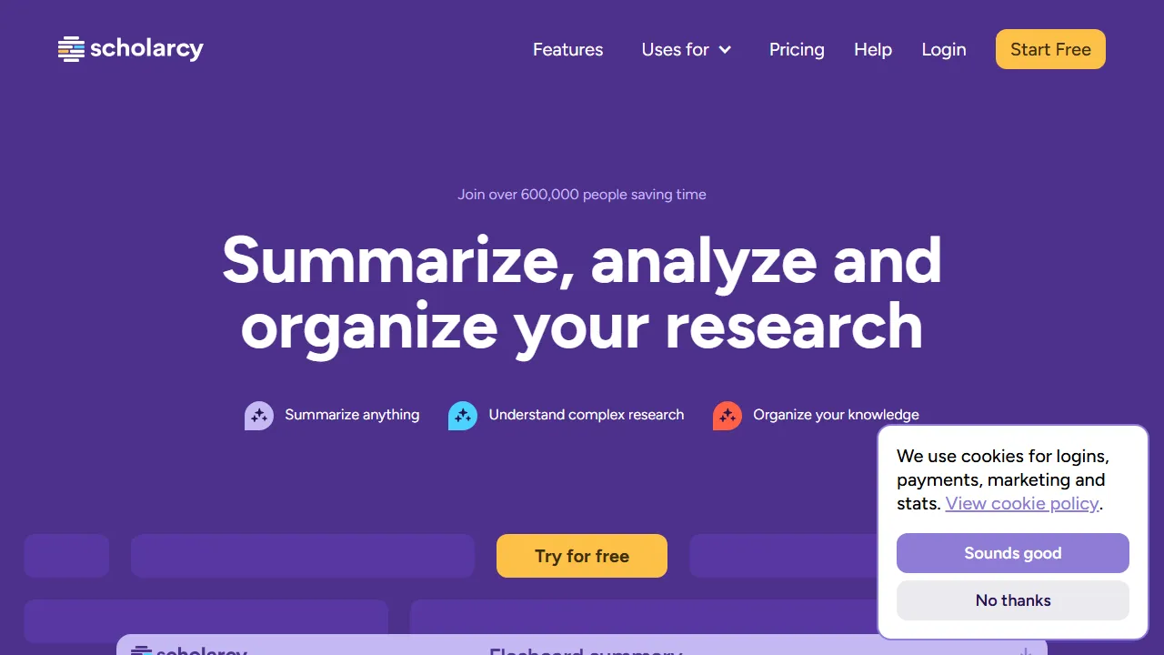 Scholarcyのスクリーンショット