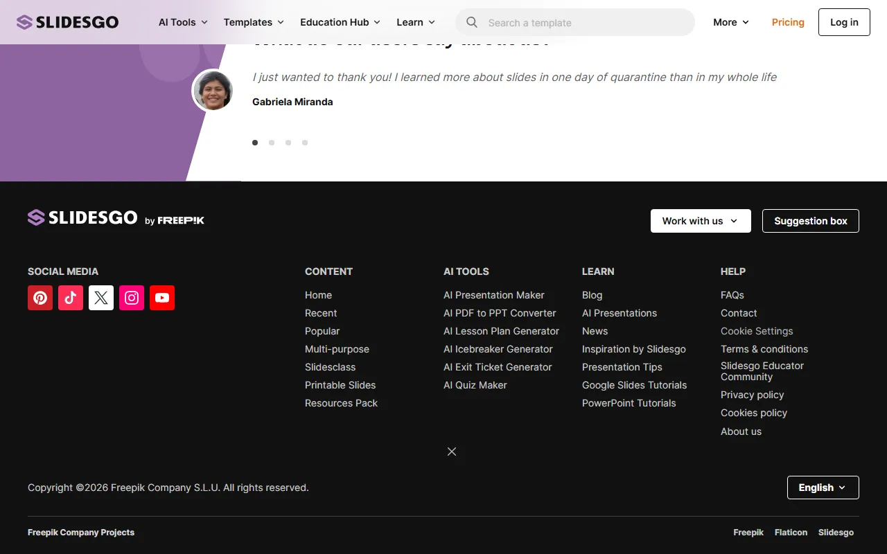 Slidesgo AIのスクリーンショット