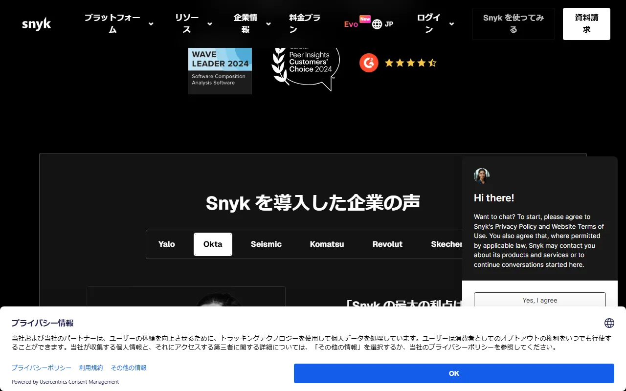 Snyk Codeのスクリーンショット