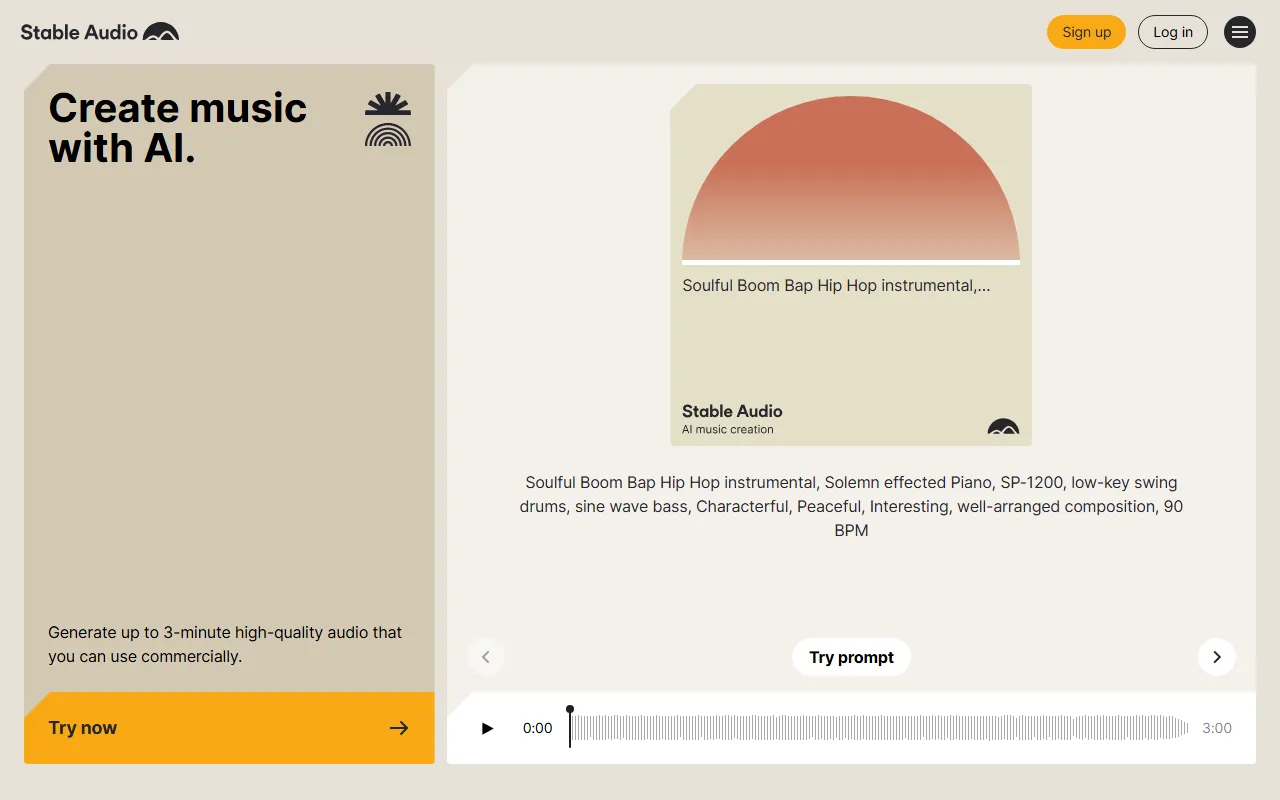 Stable Audio 2.0のスクリーンショット