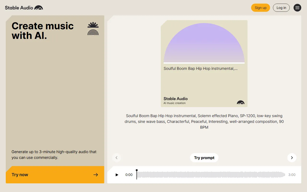 Stable Audioのスクリーンショット
