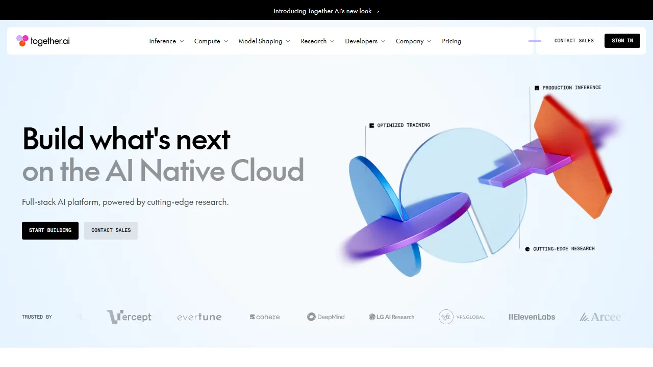 Together AIのスクリーンショット